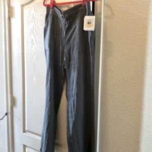 Iron colored drawstring linen pants by Ellen Tracy. Brand new, never worn.